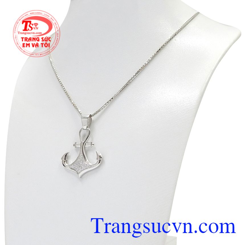 Bộ mặt dây vàng trắng mỏ neo, Bộ dây chuyền nam, Bộ dây chuyền thời trang Bộ mặt dây vàng trắng mỏ neo, Bộ dây chuyền nam, Bộ dây chuyền thời trang
