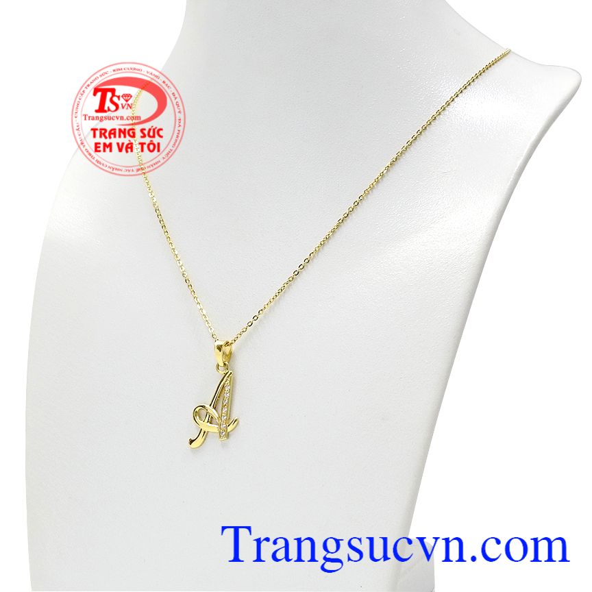 Bộ trang sức chữ A tinh tế, Bộ dây vàng nữ, Bộ dây chuyền vàng tây Bộ trang sức chữ A tinh tế, Bộ dây vàng nữ, Bộ dây chuyền vàng tây