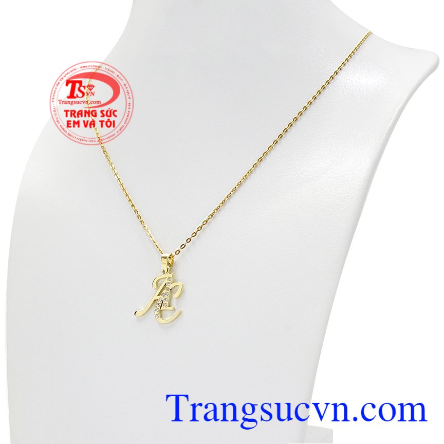Bộ trang sức chữ AC đẹp, Bộ dây chuyền vàng, Trang sức nữ thời thượng Bộ trang sức chữ AC đẹp, Bộ dây chuyền vàng, Trang sức nữ thời thượng