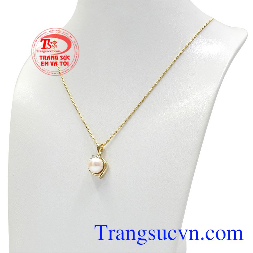 Bộ trang sức ngọc trai nữ tính, Bộ dây chuyền vàng, Trang sức nữ thời trang