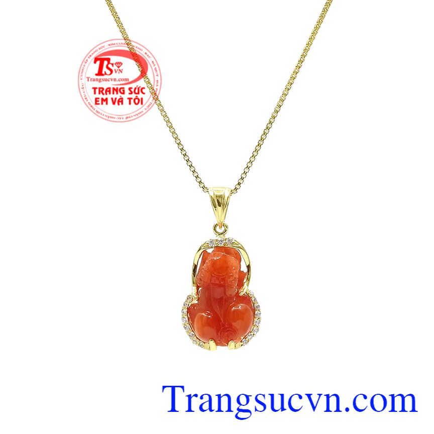 Bộ trang sức tỳ hưu jadeite bình an, Bộ dây chuyền nữ, Bộ dây vàng tây đẹp