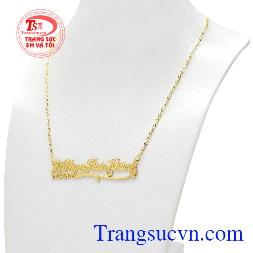 Dây chuyền chữ dễ thương, Dây chuyền vàng tây, Dây chuyền nữ cao cấp Dây chuyền chữ dễ thương, Dây chuyền vàng tây, Dây chuyền nữ cao cấp