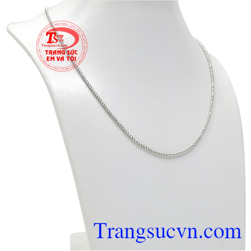 Dây chuyền vàng trắng lấp lánh, Dây chuyền vàng tây, Dây chuyền nữ thời trang