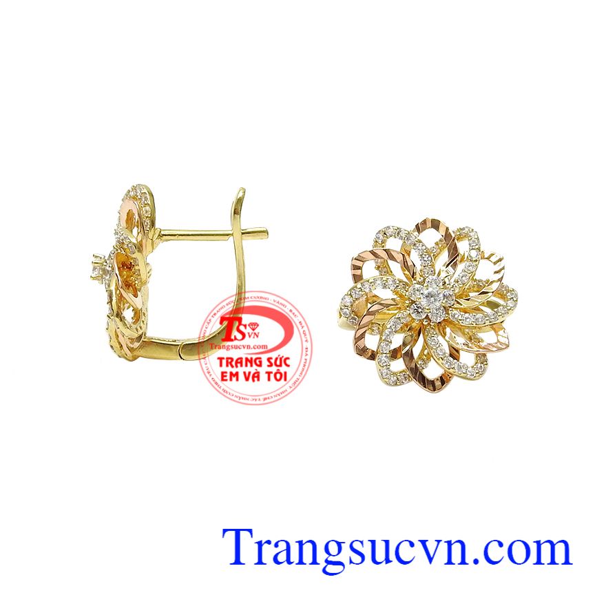Hoa tai nữ rạng rỡ, Hoa tai nữ vàng, Hoa tai vàng sang trọng Hoa tai nữ rạng rỡ, Hoa tai nữ vàng, Hoa tai vàng sang trọng