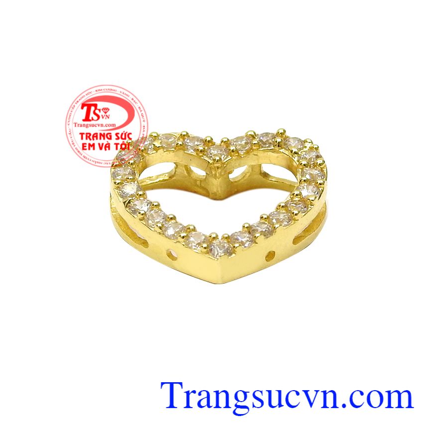 Mặt dây trái tim dễ thương, Mặt dây nữ vàng, Mặt dây chuyền vàng tây