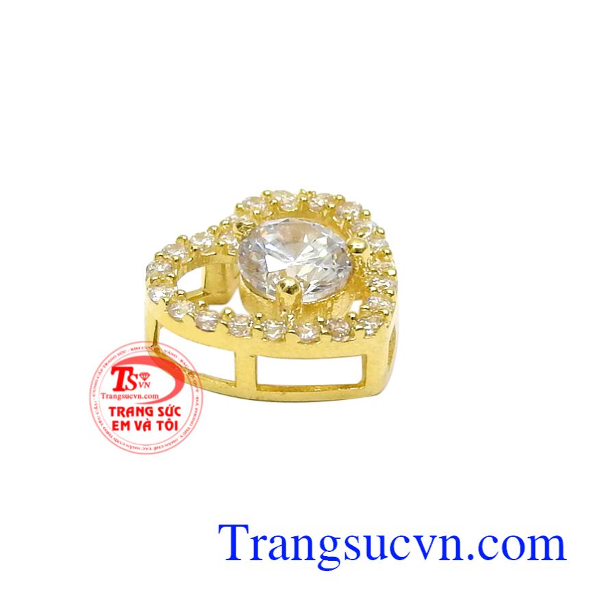 Mặt dây trái tim thanh tú, Mặt dây vàng tây, Mặt dây chuyền vàng sang trọng Mặt dây trái tim thanh tú, Mặt dây vàng tây, Mặt dây chuyền vàng sang trọng