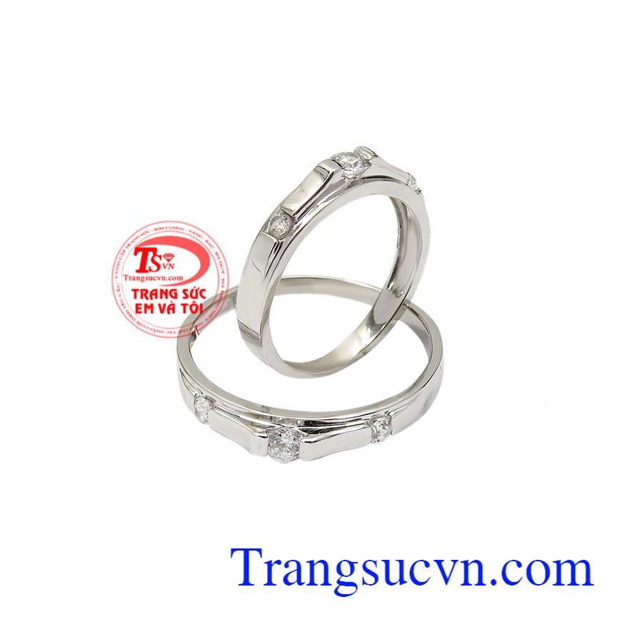 Nhẫn cưới vàng trắng mặn nồng, Nhẫn cưới cao cấp, Nhẫn cưới vàng sang trọng Nhẫn cưới vàng trắng mặn nồng, Nhẫn cưới cao cấp, Nhẫn cưới vàng sang trọng