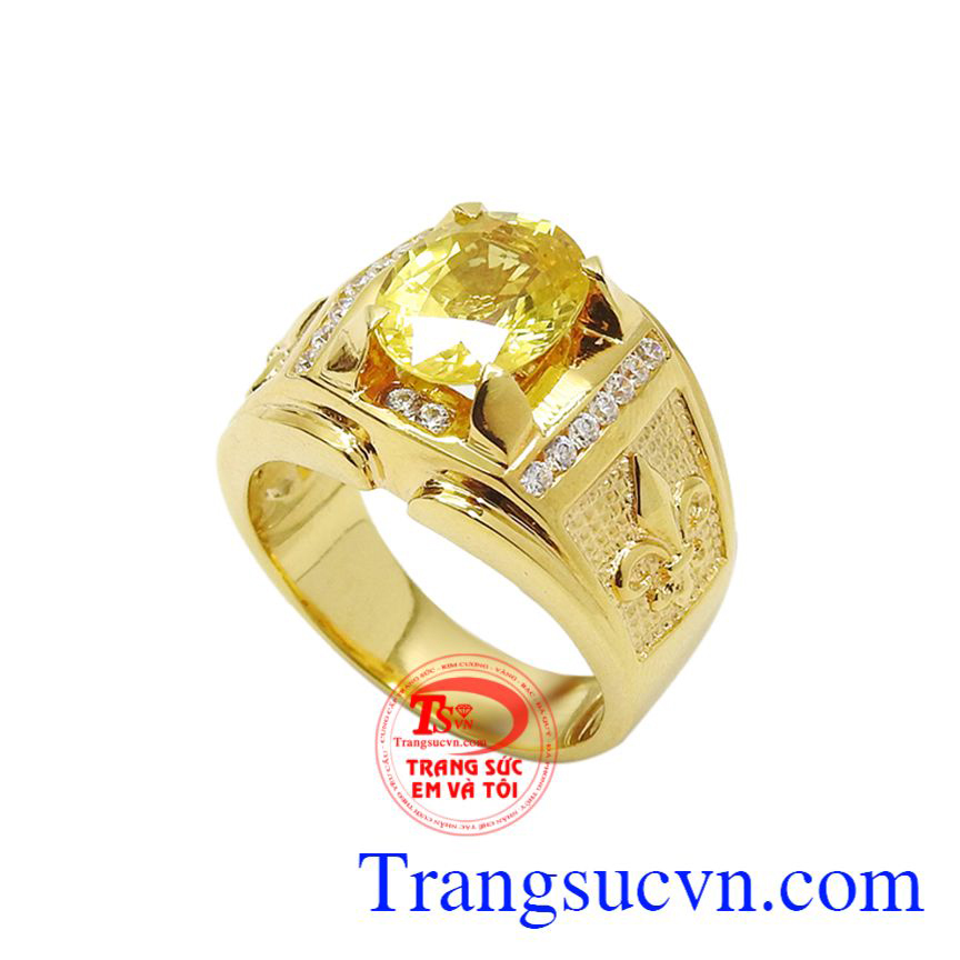 Nhẫn nam sapphire mạnh mẽ, Nhẫn nam vàng tây, Nhẫn nam vàng sang trọng Nhẫn nam sapphire mạnh mẽ, Nhẫn nam vàng tây, Nhẫn nam vàng sang trọng