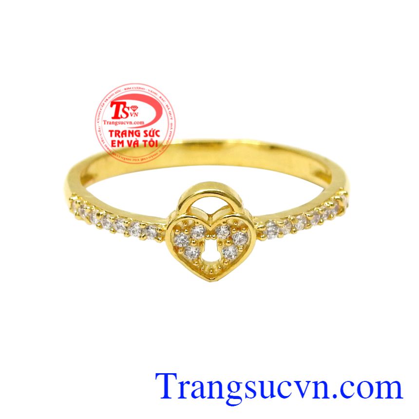 Nhẫn nữ ổ khóa tình yêu, Nhẫn vàng tây nữ, Nhẫn nữ vàng sang trọng Nhẫn nữ ổ khóa tình yêu, Nhẫn vàng tây nữ, Nhẫn nữ vàng sang trọng