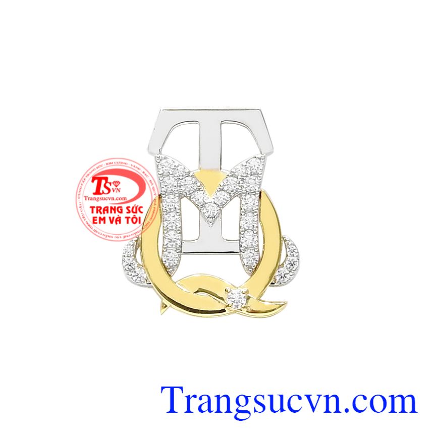 Mặt dây chữ phong cách, mặt dây chữ thời trang, mặt dây chuyền vàng cá tính