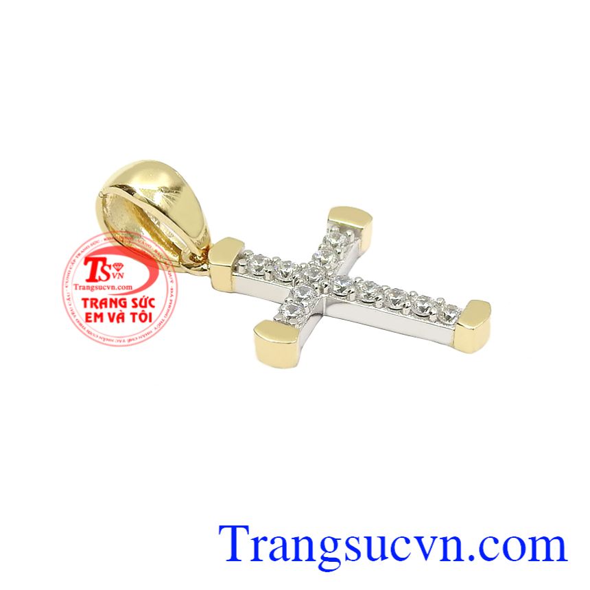Mặt thánh giá đức tin, Thánh giá vàng tây, Mặt dây chuyền công giáo Mặt thánh giá đức tin, Thánh giá vàng tây, Mặt dây chuyền công giáo
