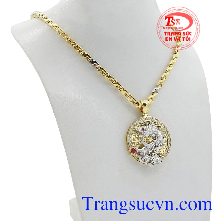 Bộ mặt dây rồng uy quyền, Bộ trang sức nam thời trang, trang sức nam phong cách Bộ mặt dây rồng uy quyền, Bộ trang sức nam thời trang, trang sức nam phong cách
