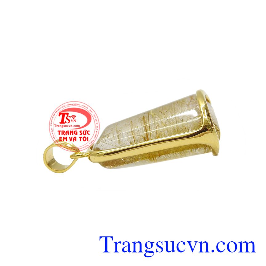 Mặt thạch anh tóc vàng ấn tượng, Mặt dây vàng nam, Mặt dây chuyền thời trang Mặt thạch anh tóc vàng ấn tượng, Mặt dây vàng nam, Mặt dây chuyền thời trang