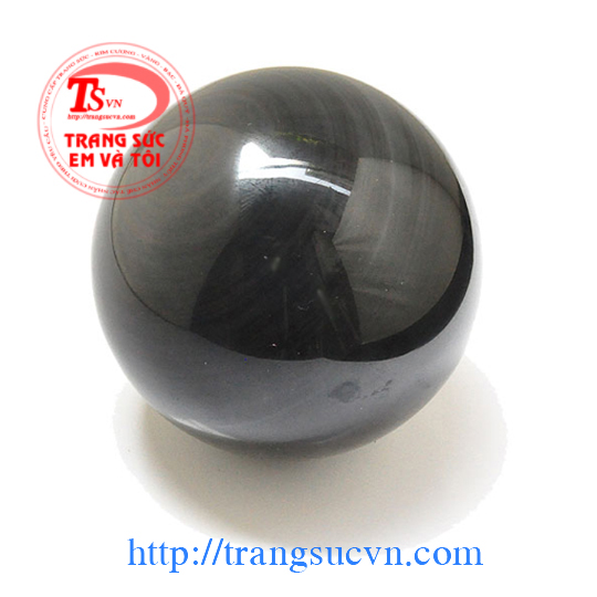 Cầu đá Obsidian đen có giấy kiểm định Đá quý Cầu đá Obsidian đen có giấy kiểm định Cầu đá Obsidian đen bán toàn quốc