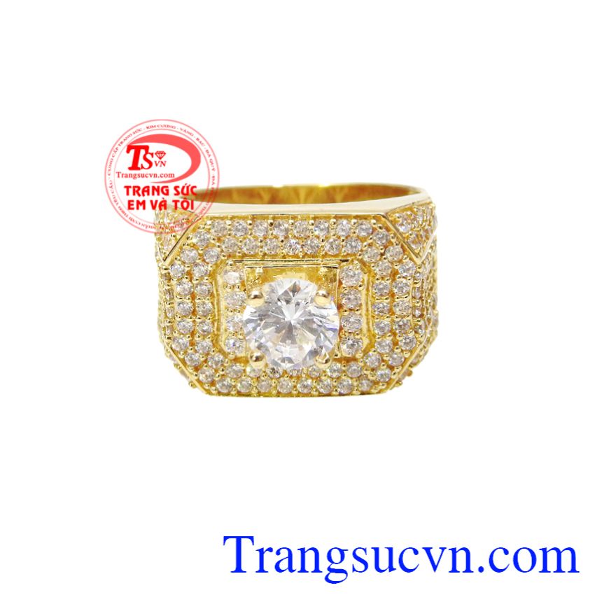 Nhẫn nam vàng tây thành đạt, Nhẫn nam vàng đẹp, Nhẫn vàng tây thời trang