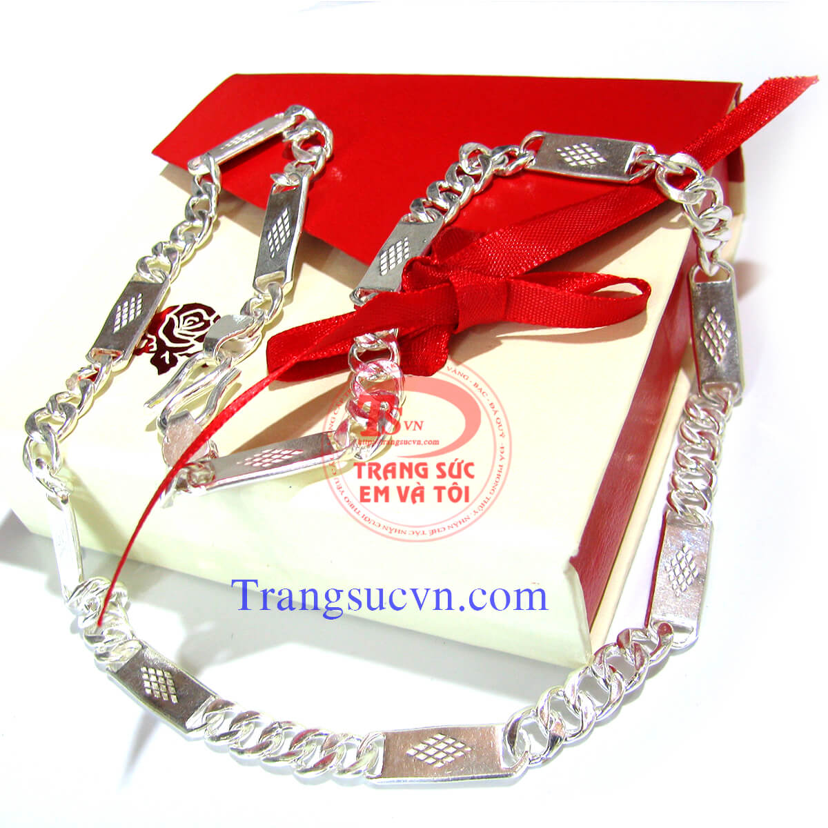 D&acirc;y chuyền bạc nam  bạc ta, trọng lượng 9,89 chỉ