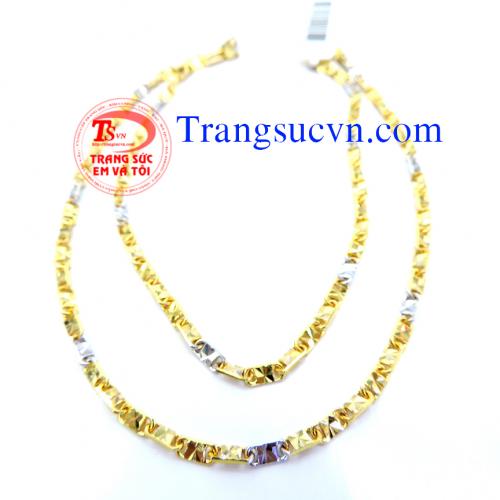 Dây chuyền nữ đẹp , dây chuyền nữ vàng tây , vòng đeo cổ nữ vàng tây , http;//trangsucvn.com