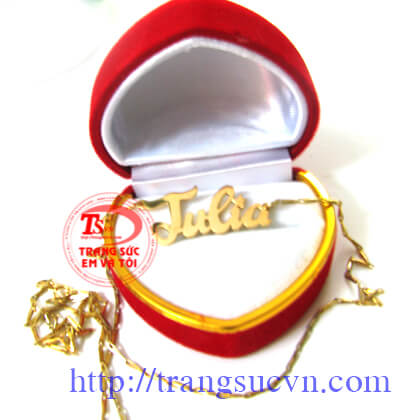 Dây chuyền chữ vàng 18k
