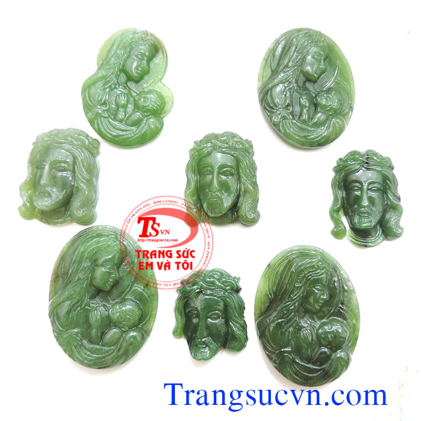 Ngọc Nephrite mặt tượng Ch&uacute;a