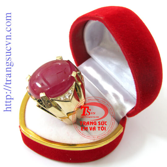 Nhẫn nam ruby Mệnh Hỏa, Nhẫn nam Ruby, nhẫn nam vàng thời trang