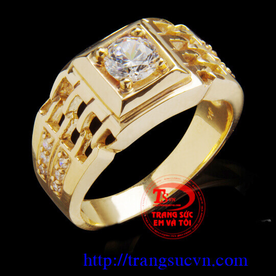 Nhẫn nam đá cao cấp vàng 14K, Nhẫn nam vàng tây, Nhẫn nam sang trọng Nhẫn nam đá cao cấp vàng 14K, Nhẫn nam vàng tây, Nhẫn nam sang trọng