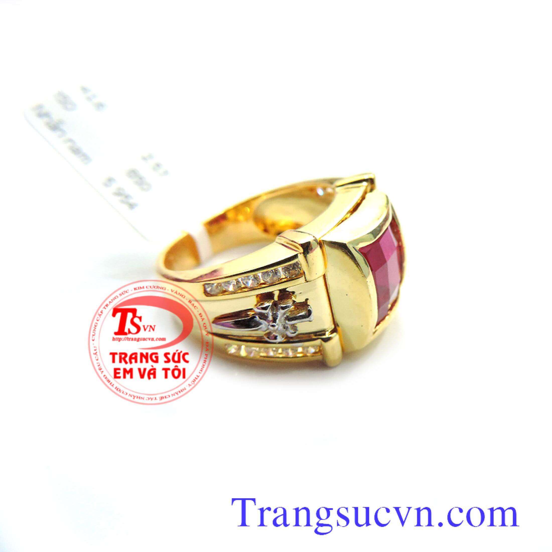 nhan-nam-vang-tay-da-do nhẫn nam đem lại may mắn và tài lộc cho bạn