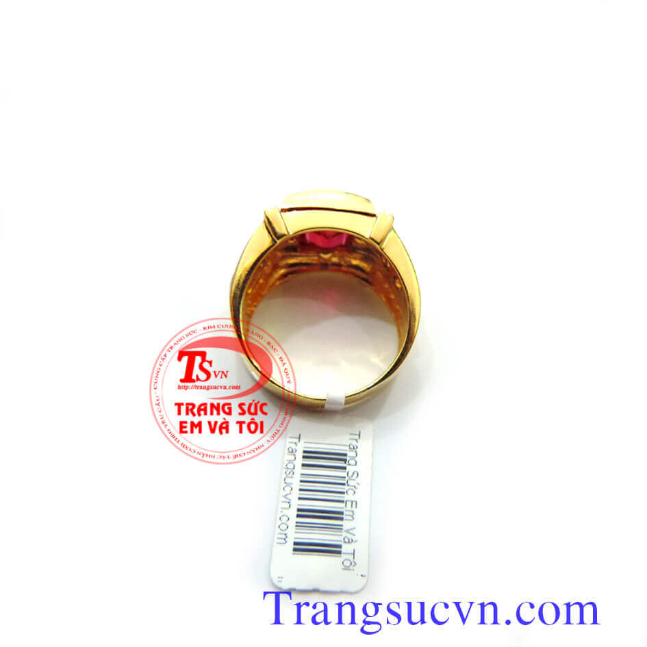 nhan-nam-vang-tay-da-do ,Nhẫn nam gắn đ&aacute; qus thi&ecirc;n nhi&ecirc;n 