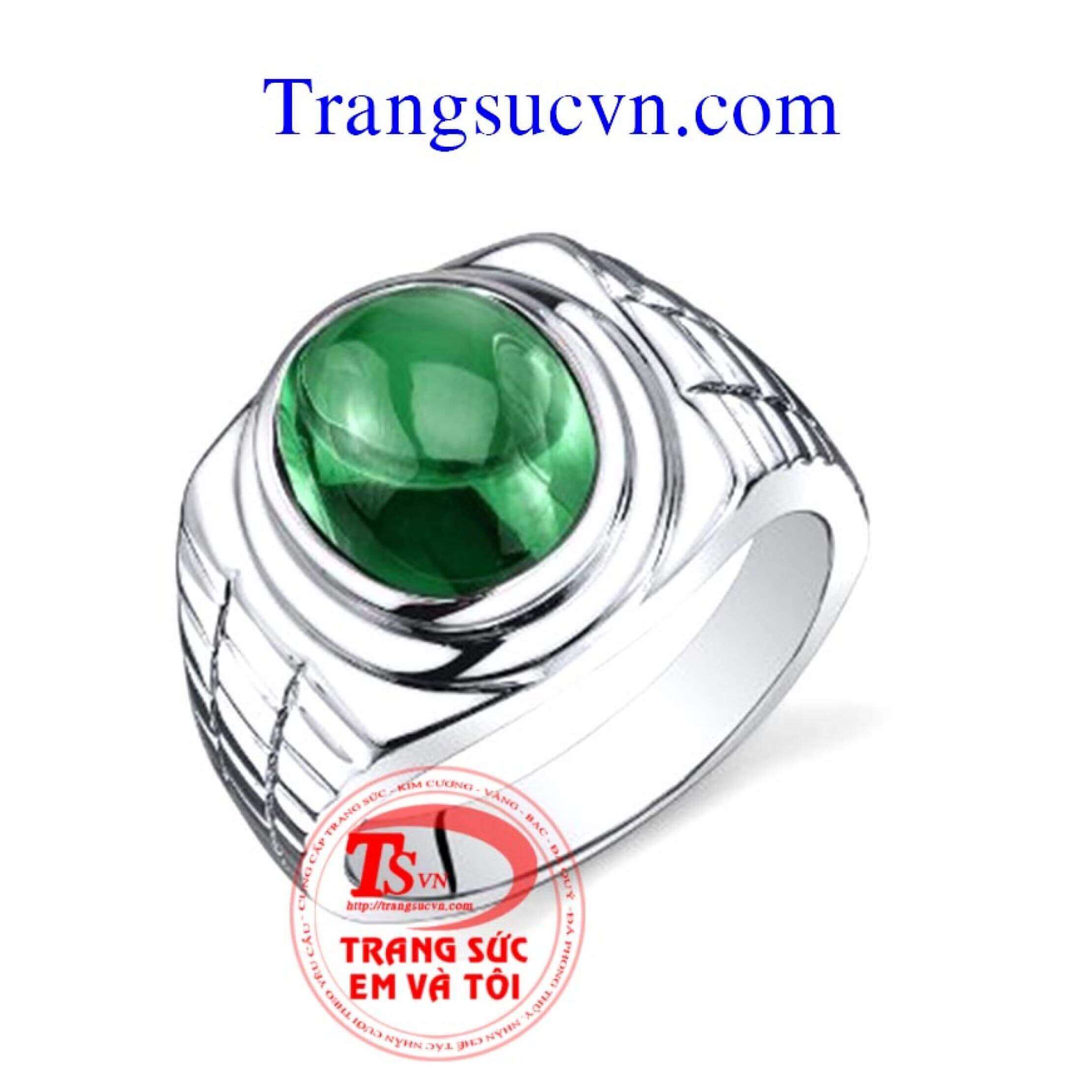 nhan-nam-vang-trang-gan-da-emerald Nhẫn nam vàng tắng 