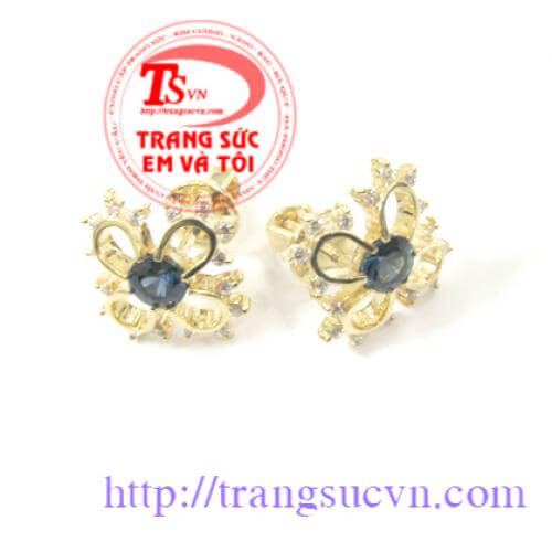 Hoa tai vàng sapphire