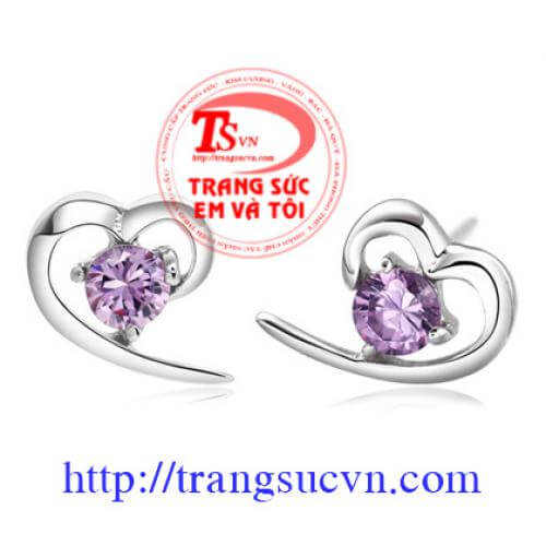 Bông tai tim gắn đá thạch anh tím Bong_tai_gan_thach_anh_tim , Bông tai tim gắn đá thạch anh tím