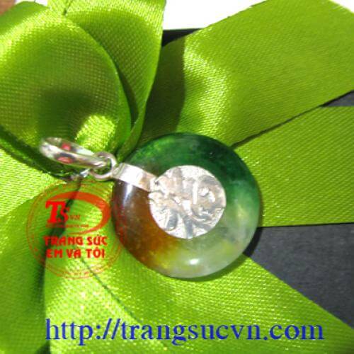 Đồng tiền ngọc 3 màu bọc bạc chữ Phúc dong_tien-ngoc_3_mau_boc_bac_chu_phuc ,Đồng tiền ngọc 3 màu bọc bạc chữ Phúc