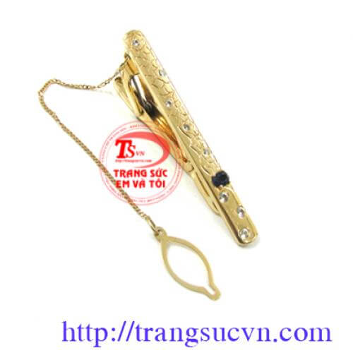 kep-caravat-vang-18k-da-quy,Kẹp Caravat vàng 18K Đá Quý	