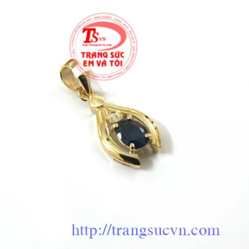 Mặt dây vàng ý đá sapphire mat_day_y_da_sapphire ;Mặt dây vàng ý đá sapphire