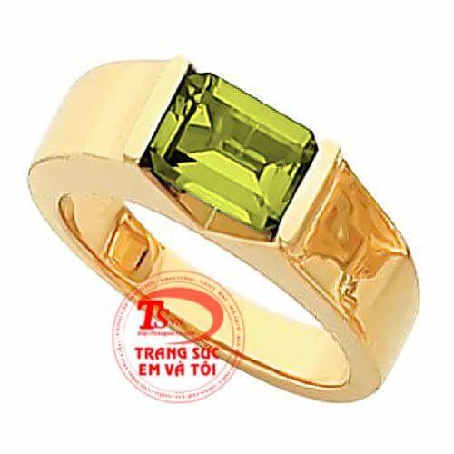 Nhẫn nam Peridot, Nhẫn nam đẹp, nhẫn nam vàng sang trọng Nhẫn nam Peridot, Nhẫn nam đẹp, nhẫn nam vàng sang trọng