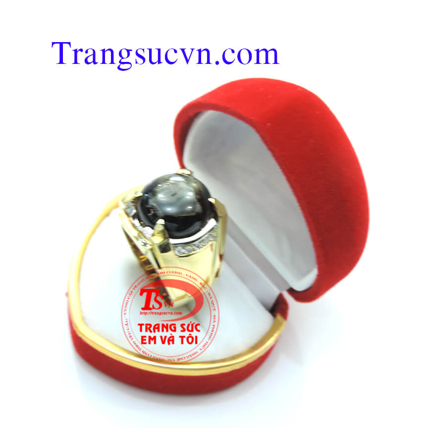 Nhẫn nam saphir sao hộ mệnh