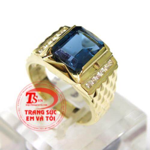Nhẫn nam topaz đẹp, nhan nam topaz dep