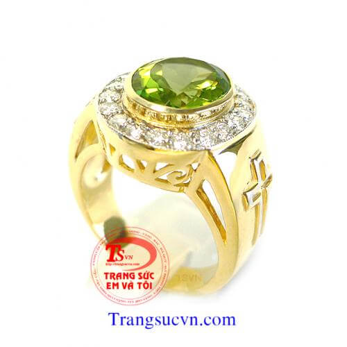 Nhẫn nam Peridot Thánh Giá nhan_peridot_thanh_gia ;Nhẫn nam Peridot Thánh Giá