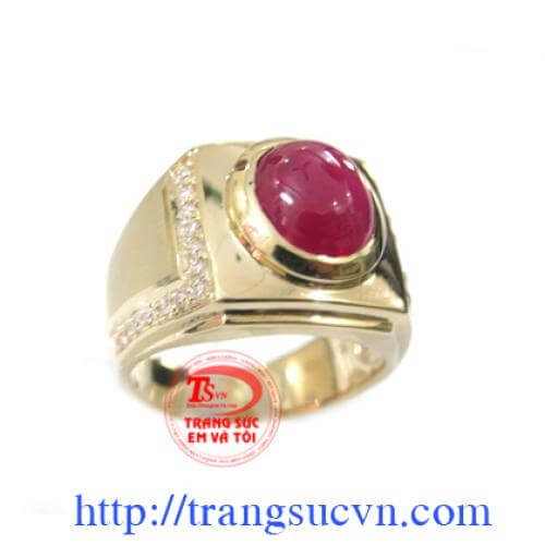 Nhẫn Ruby Việt nam, Nhẫn nam đẹp, nhẫn nam vàng sang trọng