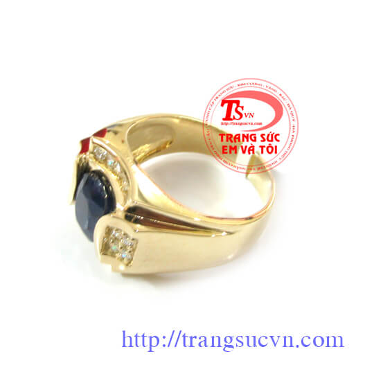 Sapphire nhẫn Nam, Nhẫn nam đẹp, nhẫn nam v&agrave;ng đẳng cấp