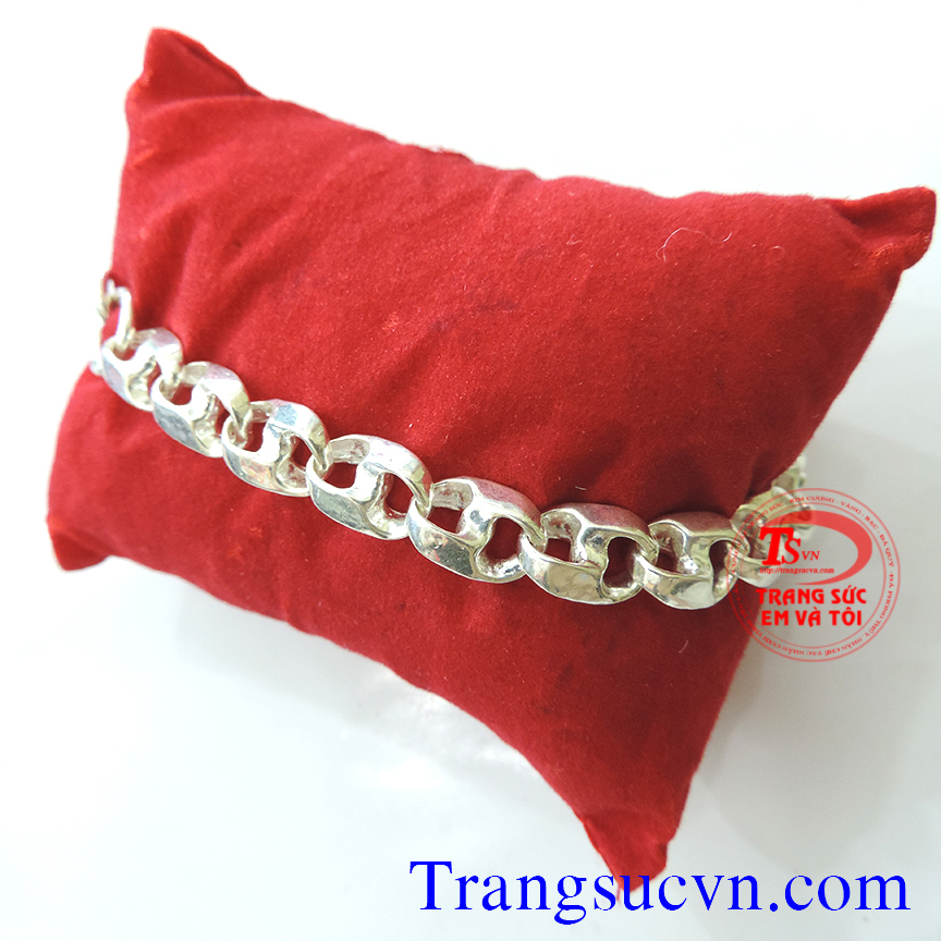 Lắc nam bạc ta 1 cây đẹp, vòng tay bạc nam