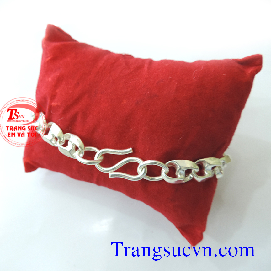 Lắc nam bạc ta 1 cây đẹp, vòng tay bạc nam