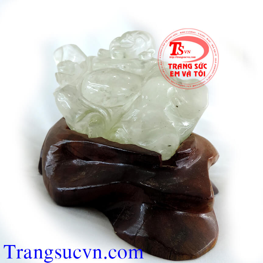 Phật Di lặc thạch anh trắng, phat di lac thach anh trang