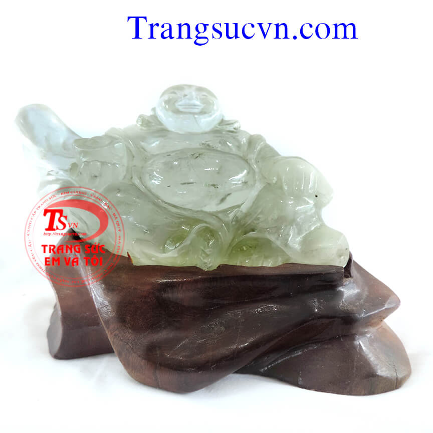 Phật Di lặc thạch anh trắng, phat di lac thach anh trang