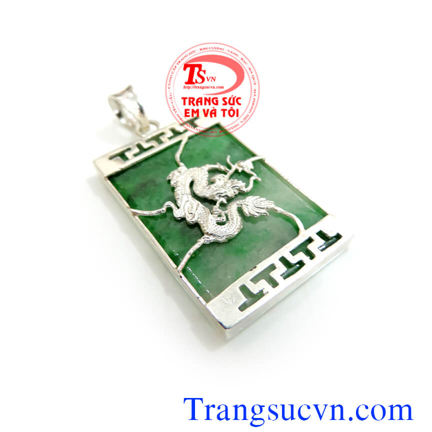 H&igrave;nh ảnh: Mặt d&acirc;y ngọc cẩm thạch bọc bạc, mặt d&acirc;y rồng bạc ta, https://trangsucvn.com