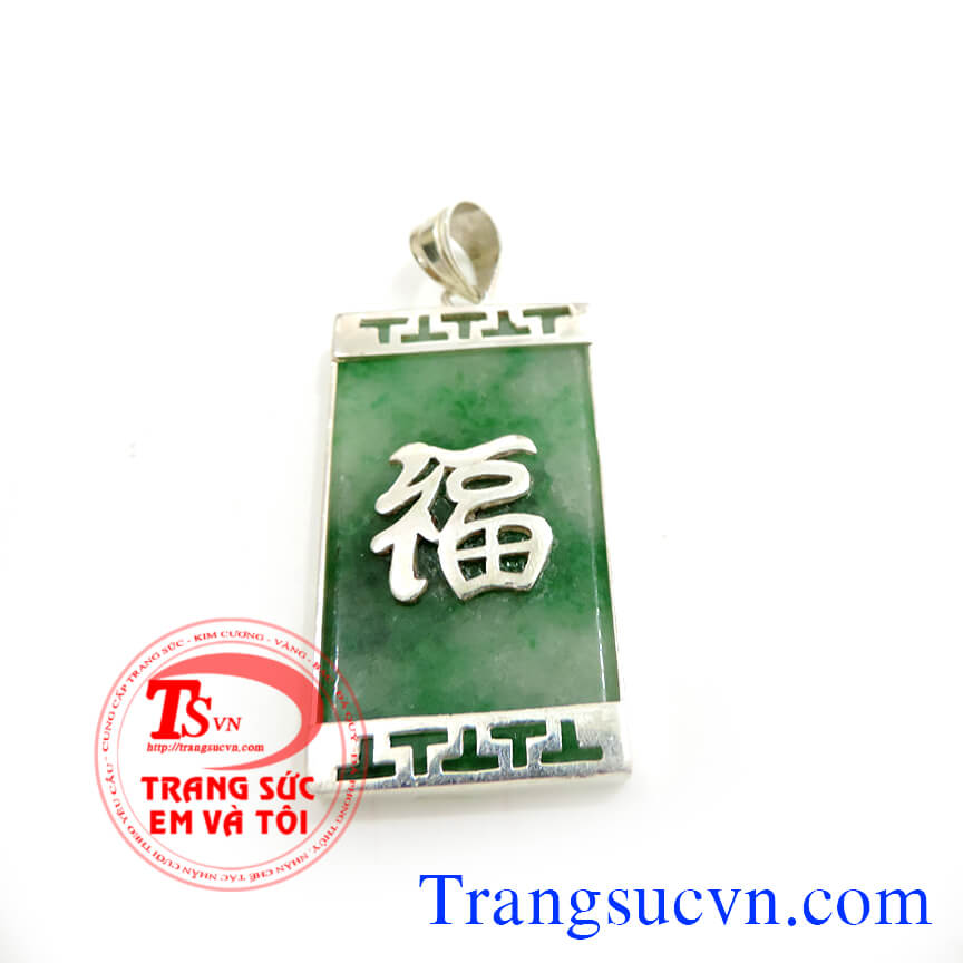 H&igrave;nh ảnh: Mặt d&acirc;y ngọc cẩm thạch bọc bạc, mặt d&acirc;y rồng bạc ta, https://trangsucvn.com