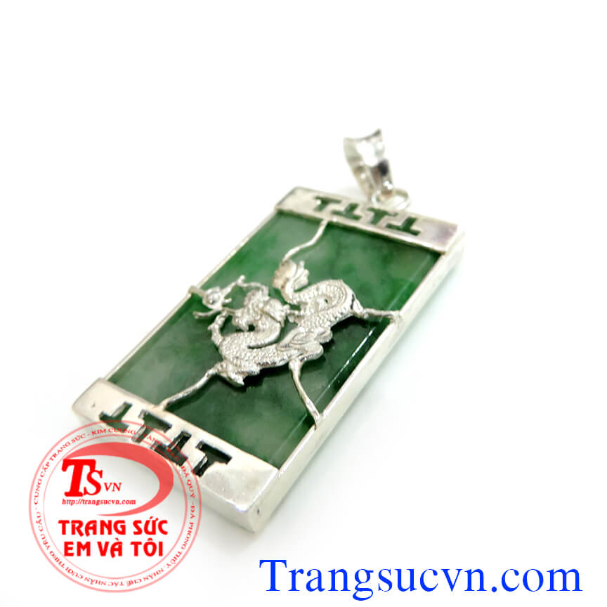 H&igrave;nh ảnh: Mặt d&acirc;y ngọc cẩm thạch bọc bạc, mặt d&acirc;y rồng bạc ta, https://trangsucvn.com