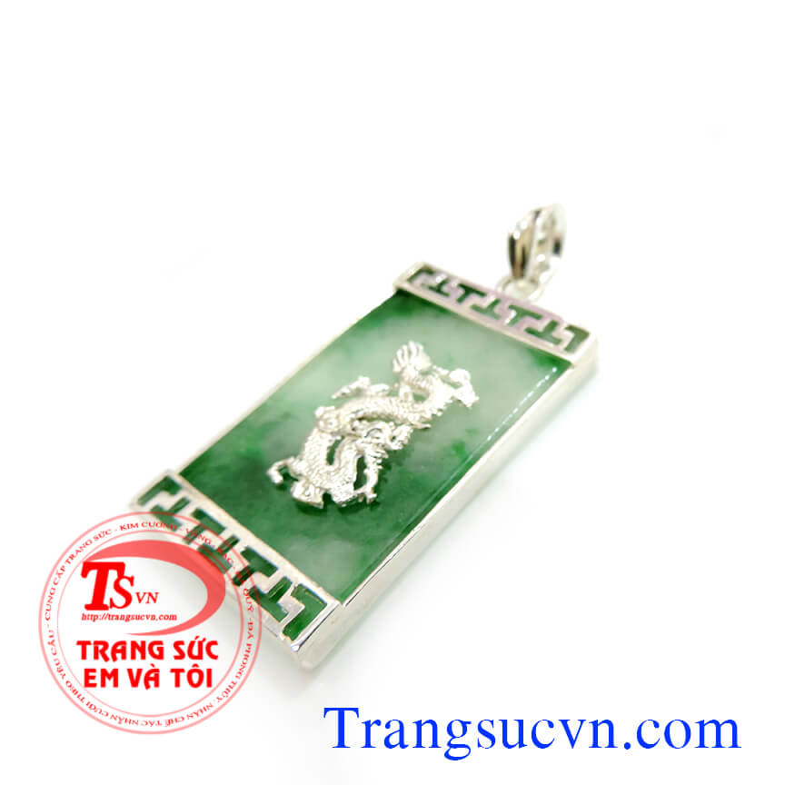 H&igrave;nh ảnh: Mặt d&acirc;y ngọc cẩm thạch bọc bạc, mặt d&acirc;y rồng bạc ta, https://trangsucvn.com