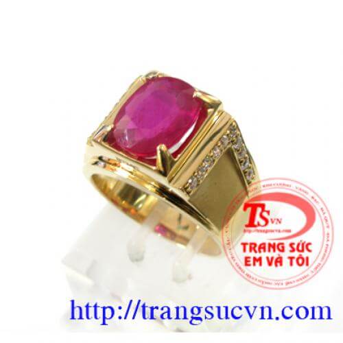 Nhẫn vàng tây ruby Nhẫn vàng tây ruby