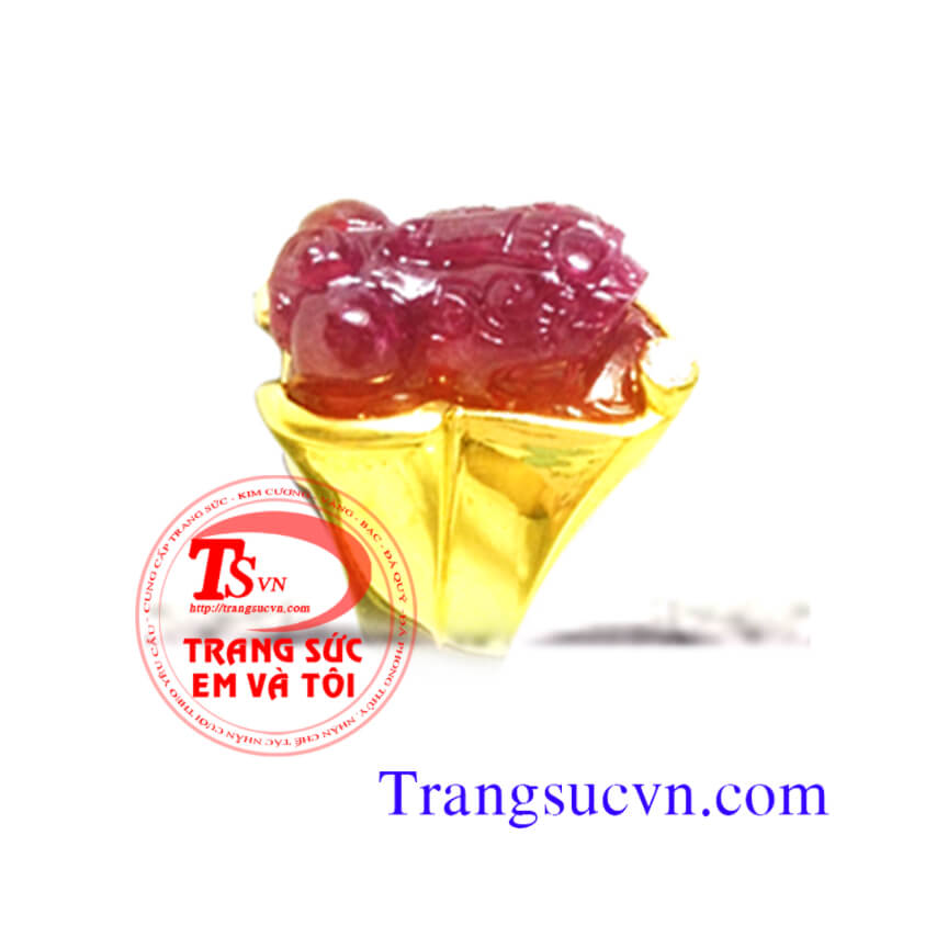 Nhẫn nam tỳ hưu ruby vàng tây nhan-ty-huu-ruby-vang-tay-nhan-nam-dep,nhan tỳ hưu ruby vàng tây