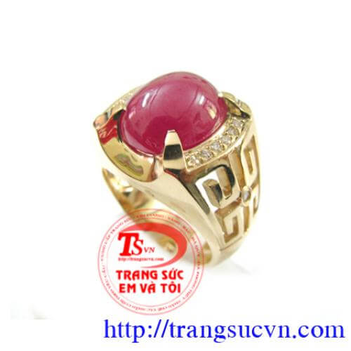 Nhẫn nam vàng tây_Ruby Yên bái Nhẫn nam vàng tây_Ruby Yên bái